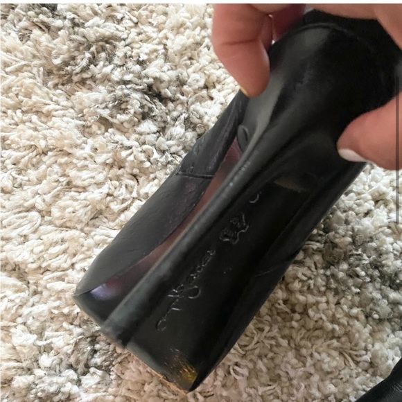 Report Signature Mott peep toe heeled booties, black, size 6 - Picture 5 of 16